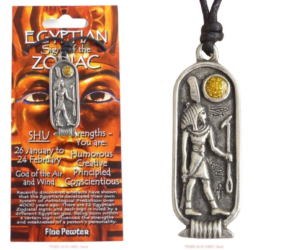 Shu Egyptian Zodiac 26 January to 24 February Necklace (stock)