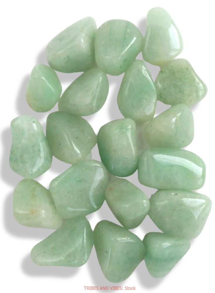 Aventurine (Light Pale Green) Crystal Tumbled Stones 20mm-25mm