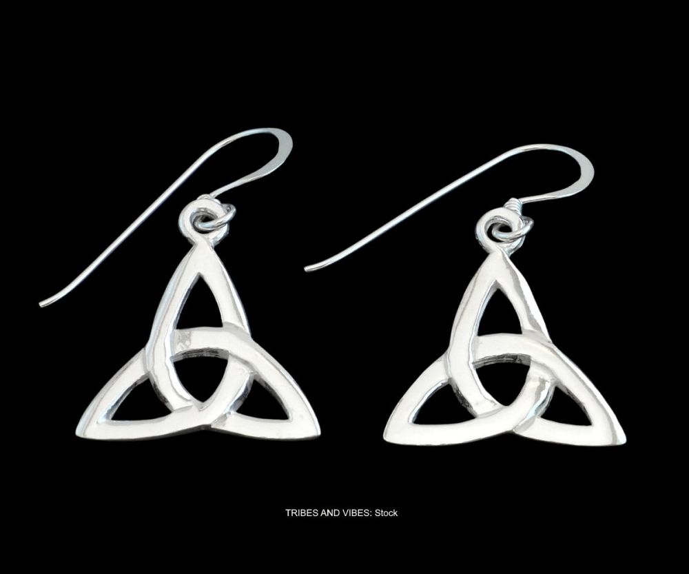 Triquetra Celtic Knot Earrings Sterling Silver (stock)