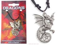 Gothic Dragon & Pentagram Pentacle Necklace