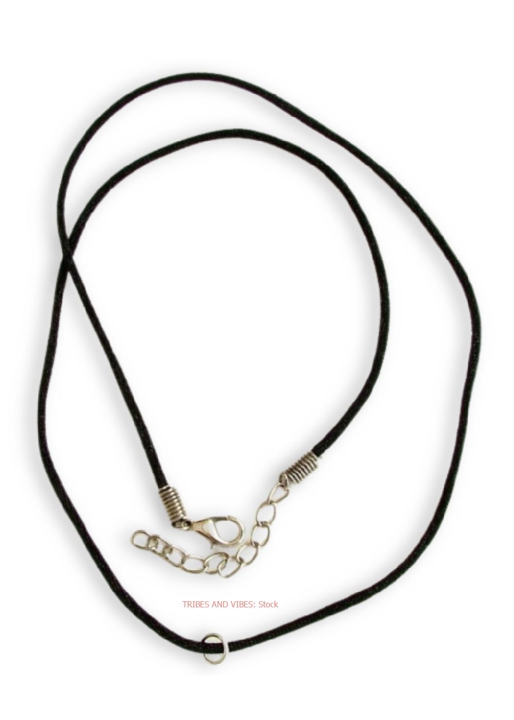 Black synthetic Necklace 46-49.5cm (stock)