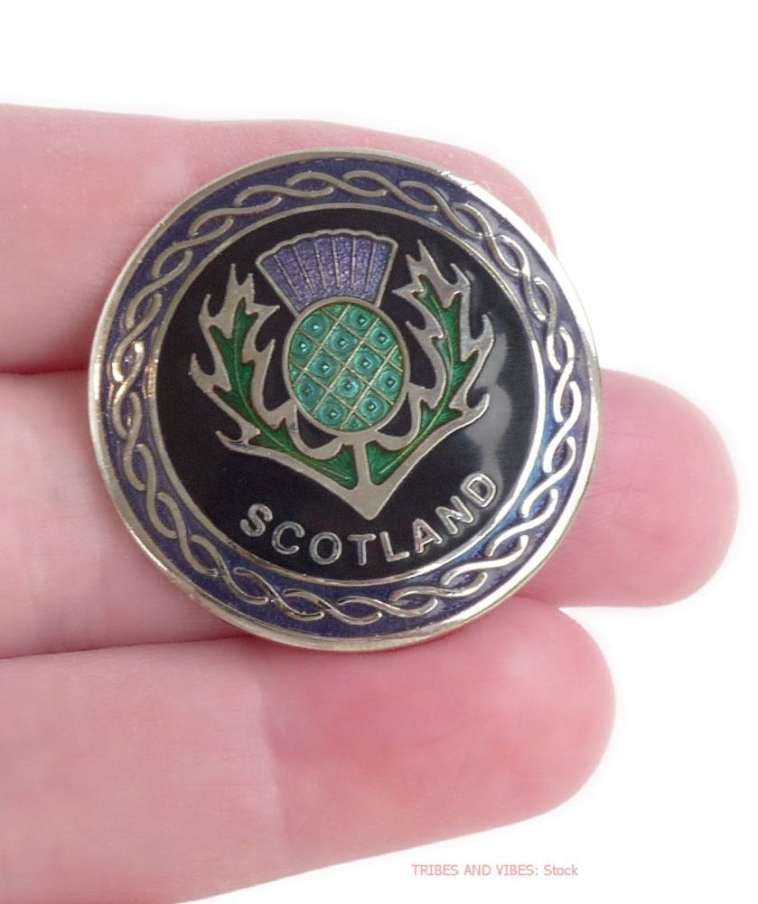 Scotland Thistle Brooch, Black