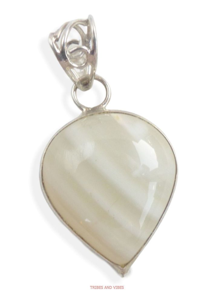 Agate Crystal Pendant, 925 Sterling Silver #6