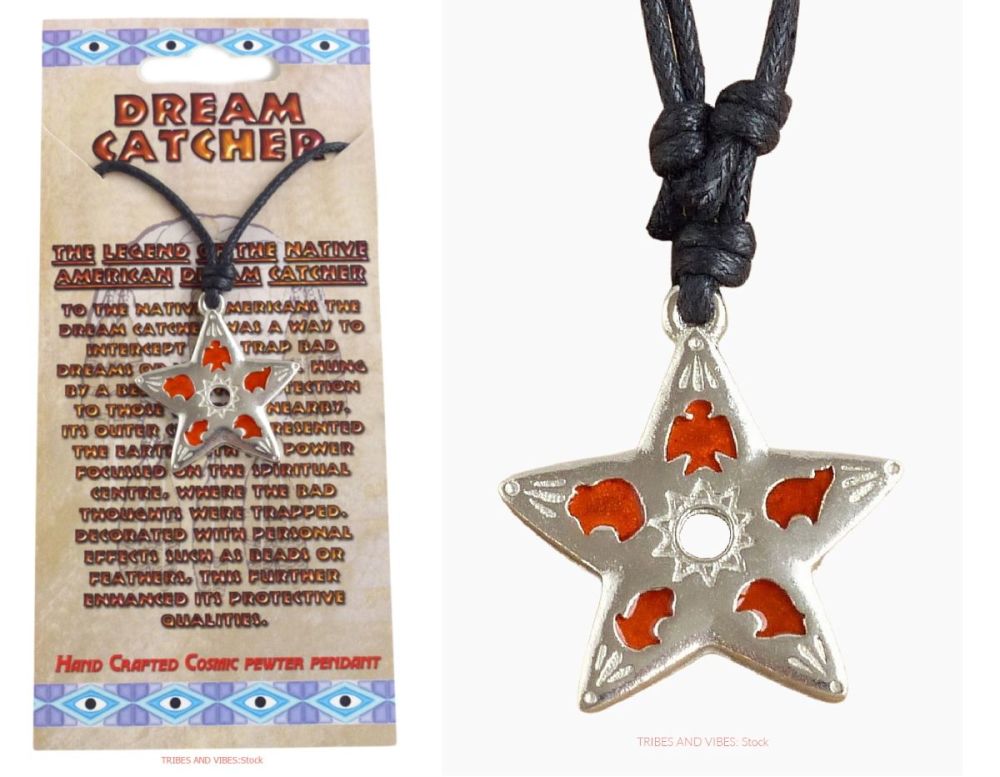 Sacred Animals Sun Morning Star Pendant Necklace & card (stock)