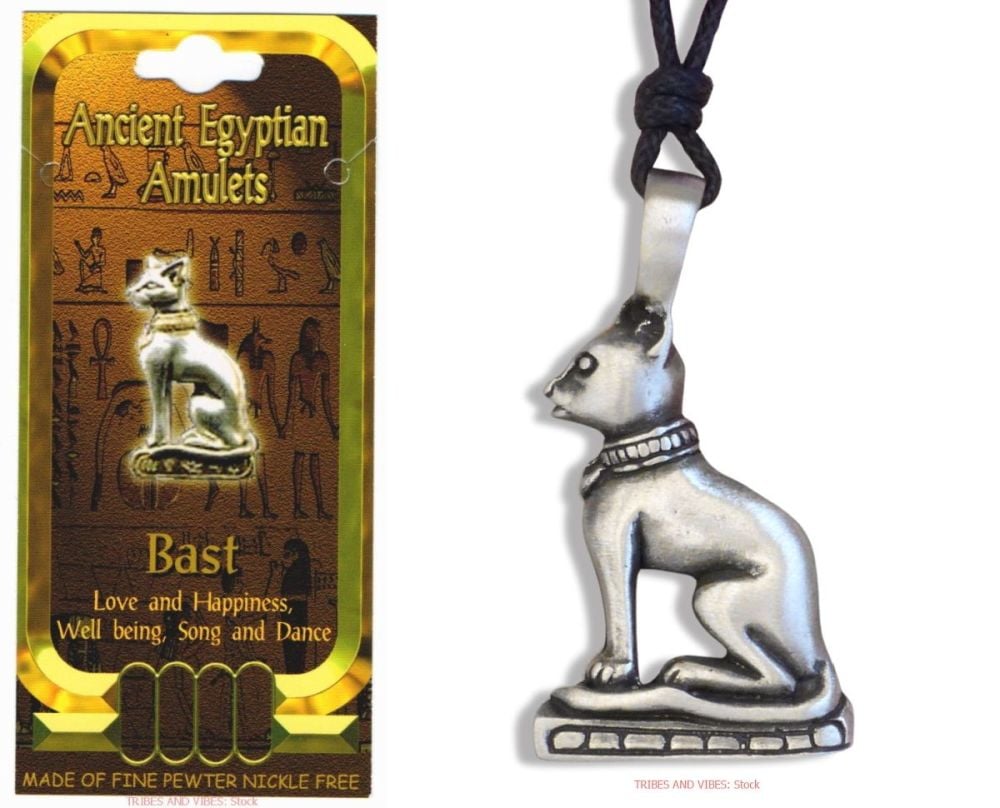 Bast Egyptian Cat Goddess Pendant Necklace