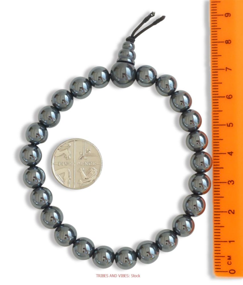 Hematite Bracelet Crystal Power Beads Mala