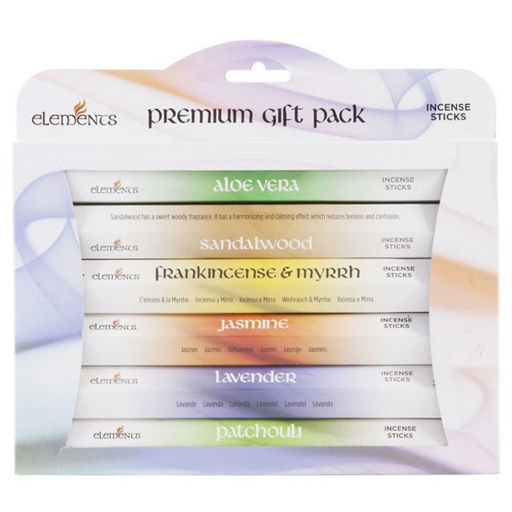 Premium Gift Pack Incense Sticks by Elements 6 packs Joss