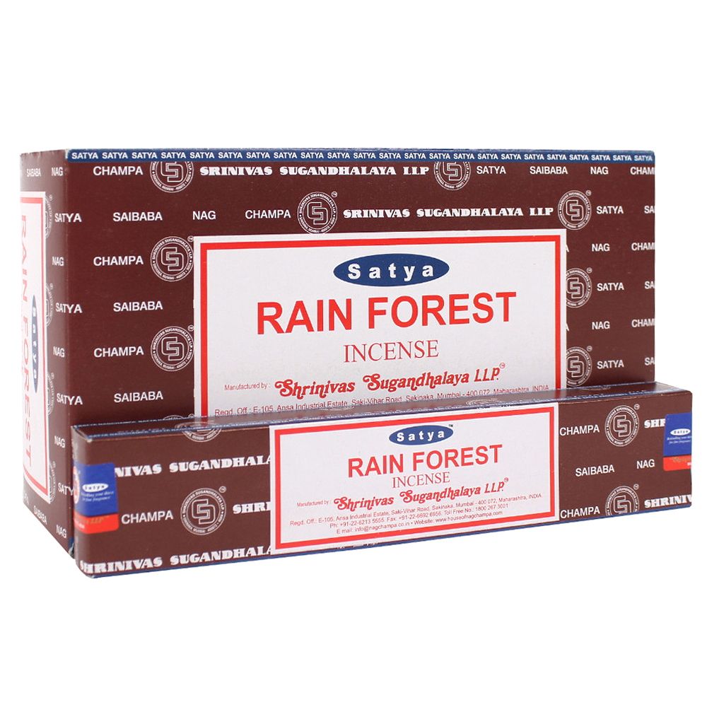 Rain Forest Incense Sticks by Satya 12 x 15g packs Joss