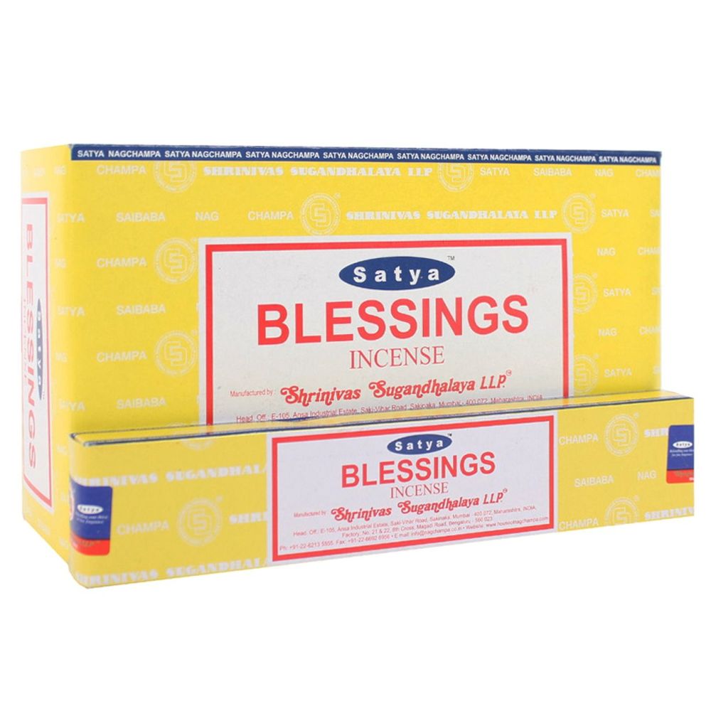 Blessings Incense Sticks by Satya 12 x 15g packs Joss
