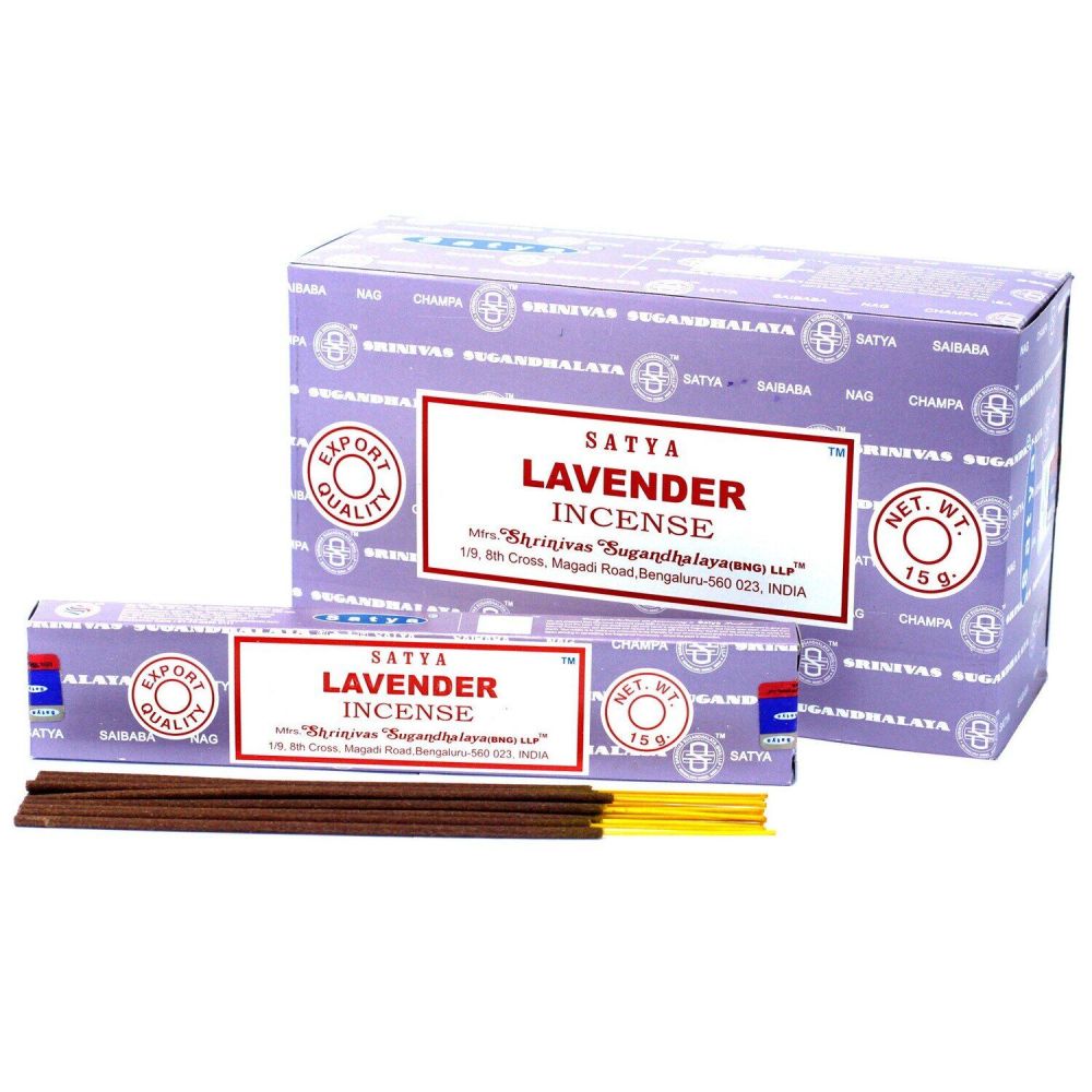 Lavender Incense Sticks by Satya 12 x 15g packs Joss