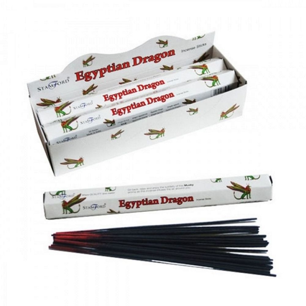 Egyptian Dragon Premium Incense Sticks Hex by Stamford 6 packs Joss