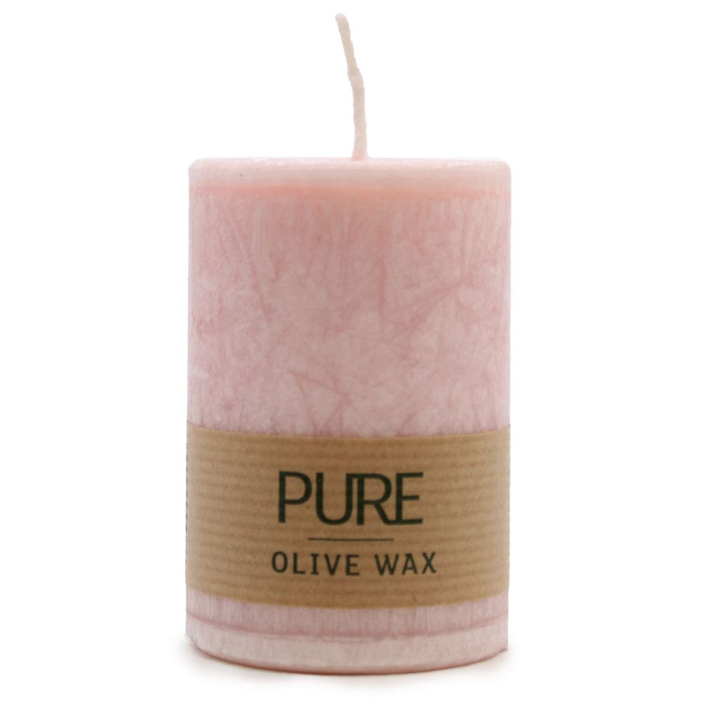 Pure Olive Wax Antique Rose Candle 90x60mm 25hours