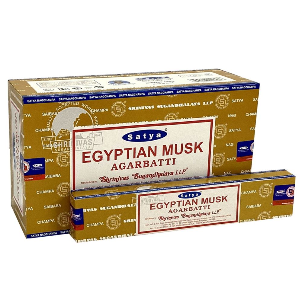 Egyptian Musk Incense Sticks by Satya 12 x 15g packs Joss