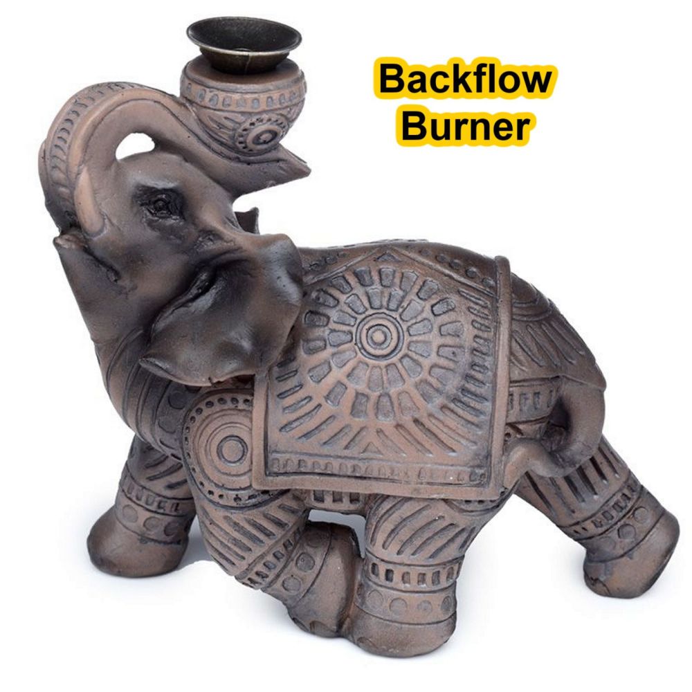 Elephant wood effect Incense Burner for Backflow Cones