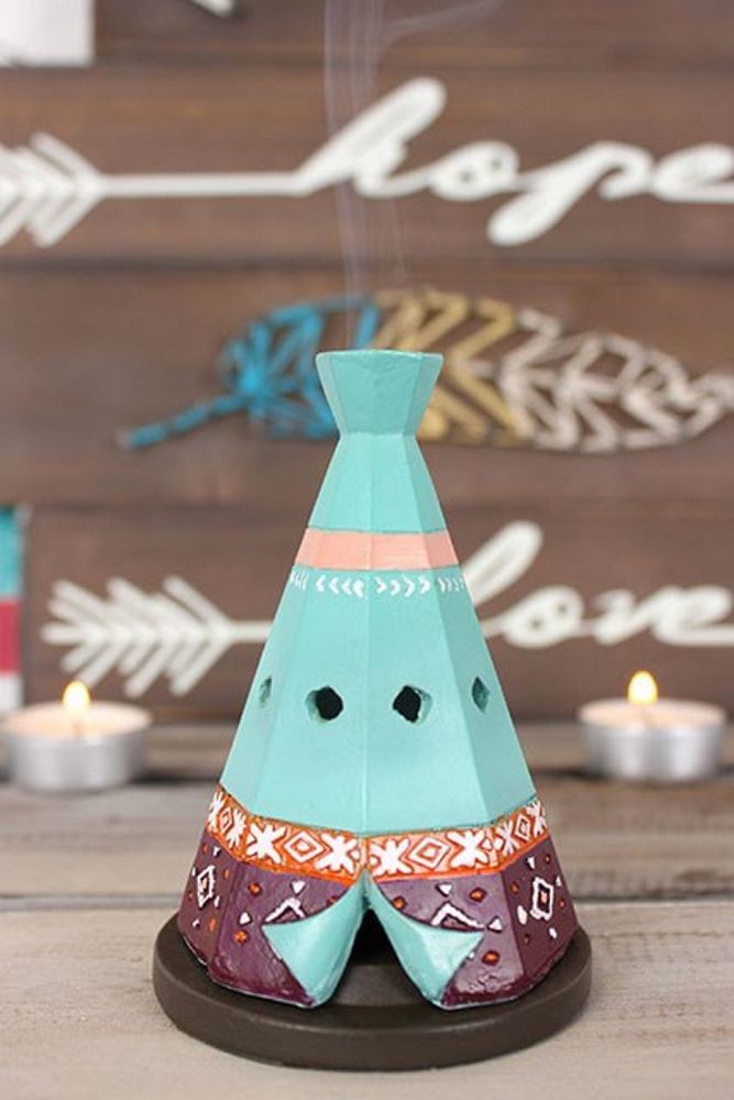 Teepee Native American style Incense Dhoop Cone Holder
