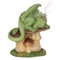 Sleeping Green Dragon Incense Dhoop Cone Burner by Anne Stokes