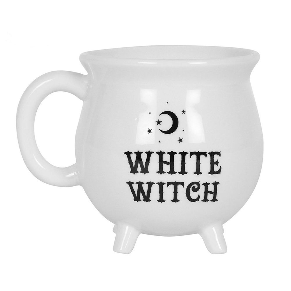 Cauldron Mug 500ml White Witch