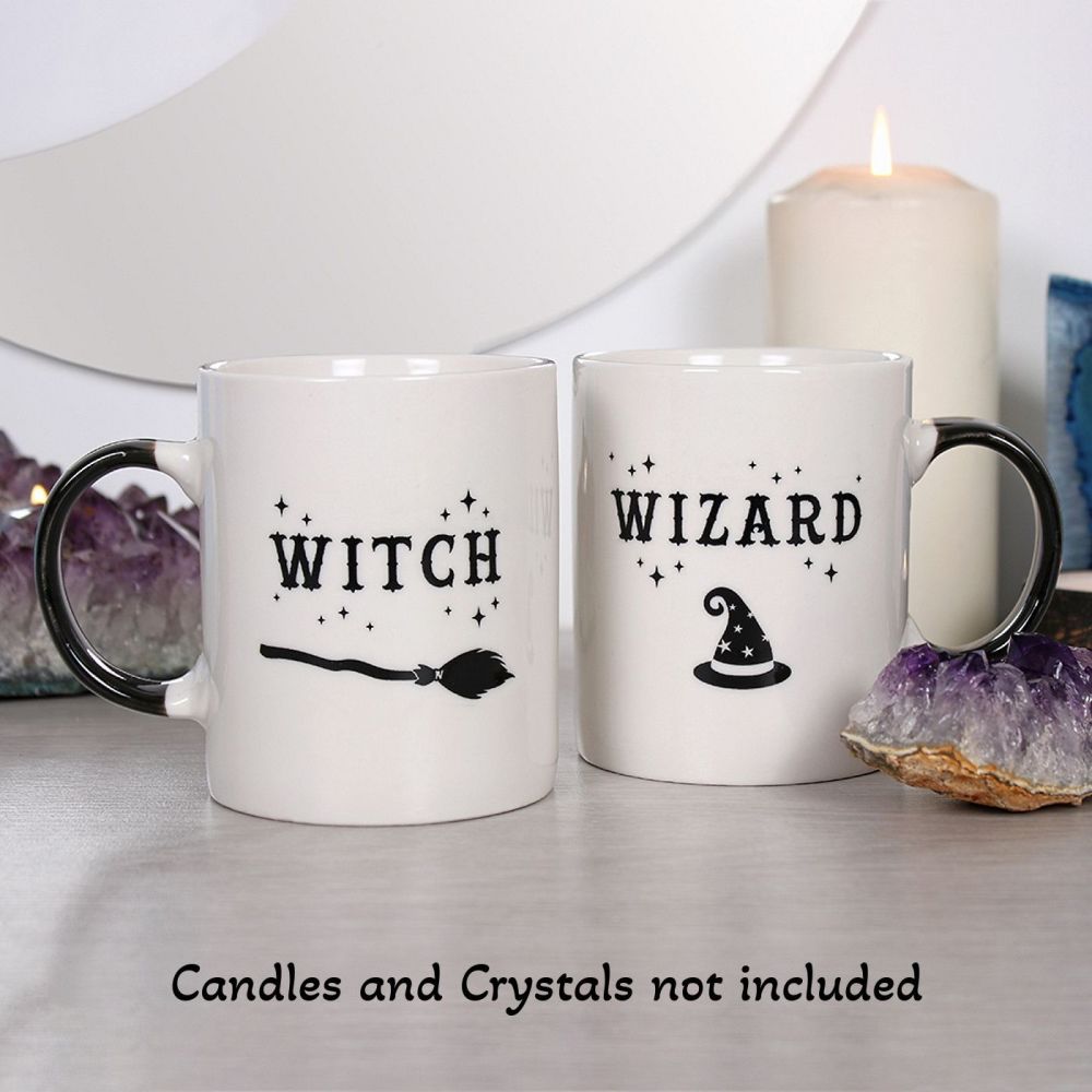 Mug Set Witch and Wizard white