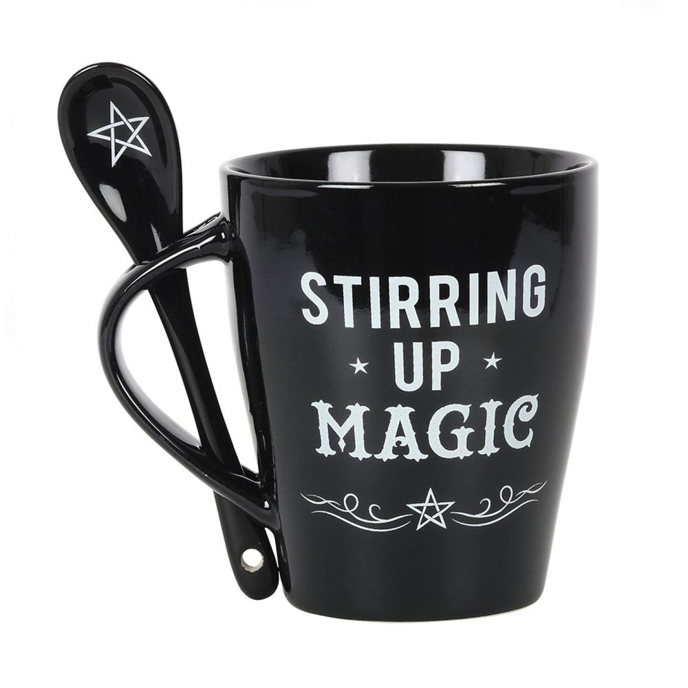 Stirring Up Magic Mug and Pentagram Tea Spoon Set