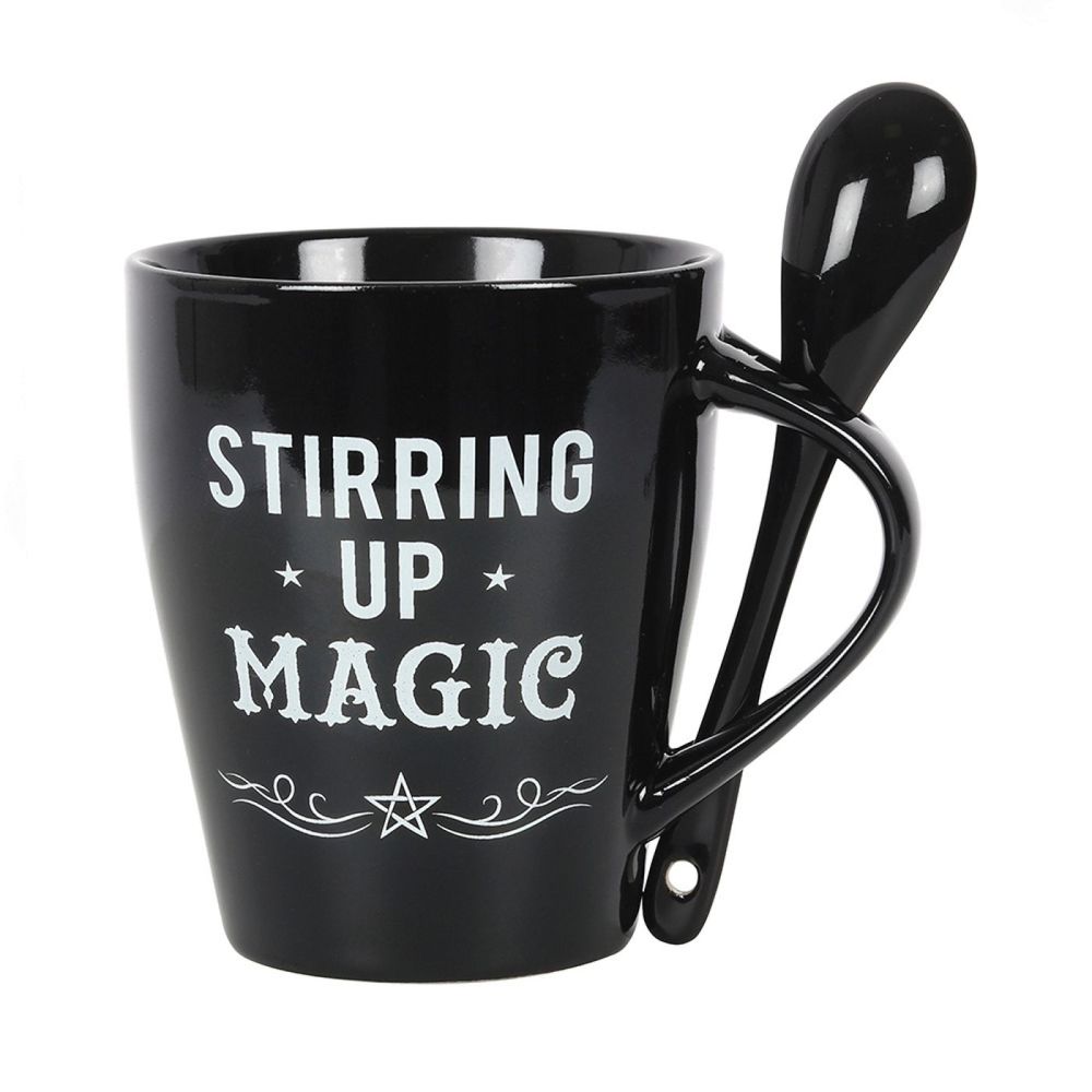 Stirring Up Magic Mug and Pentagram Tea Spoon Set