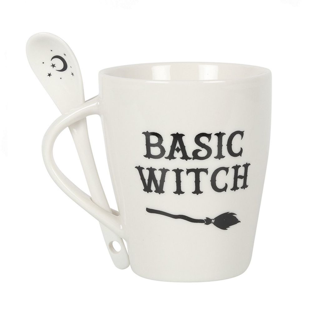 Basic Witch Mug and Crescent Moon Tea Spoon Set