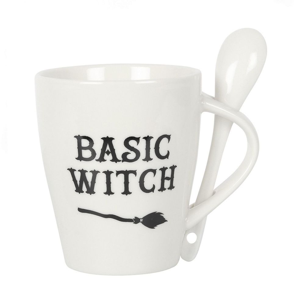Basic Witch Mug and Crescent Moon Tea Spoon Set
