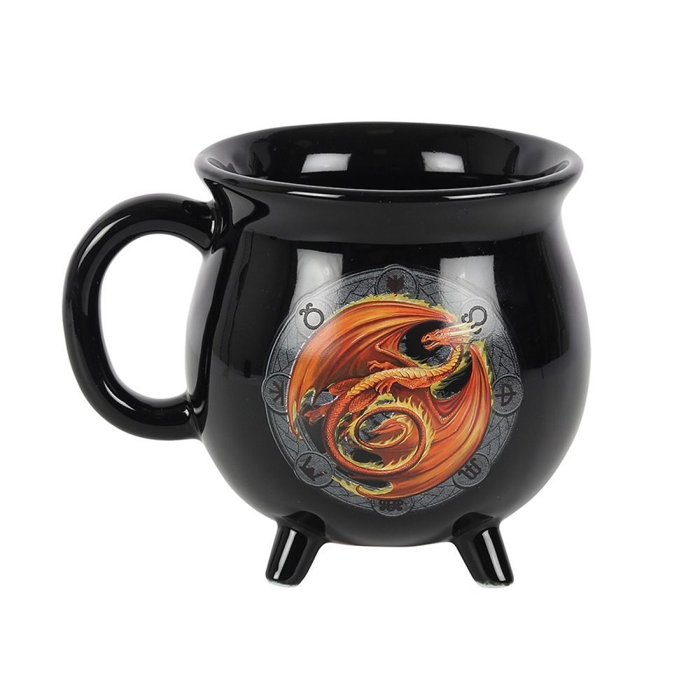 Beltane Dragon Mug Colour Changing Cauldron by Anne Stokes