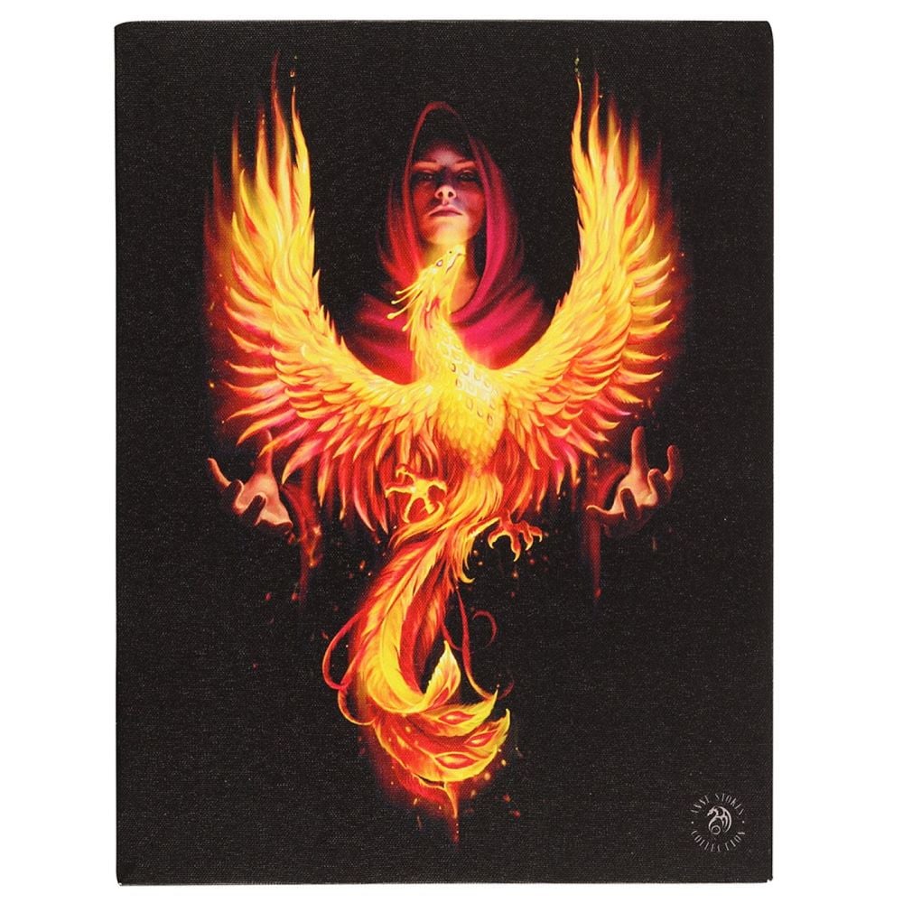 Phoenix Rising Canvas Wall Print by Anne Stokes 25x19cm