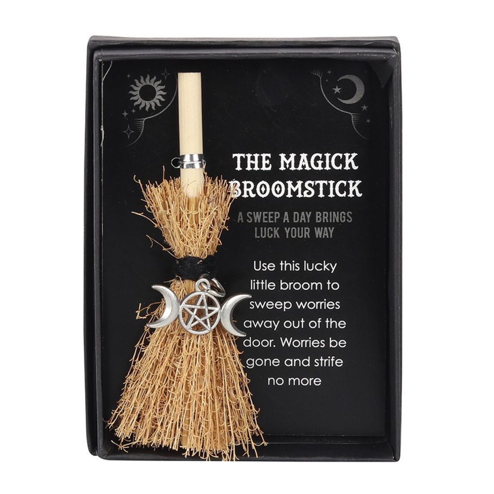 Mini Magick Broomstick Triple Moon gift boxed