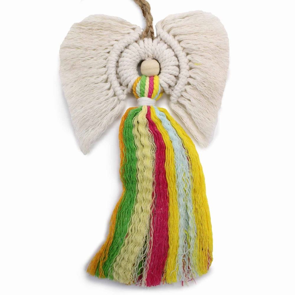 Hati Hati Macrame Rainbow Angel in a Gift Box
