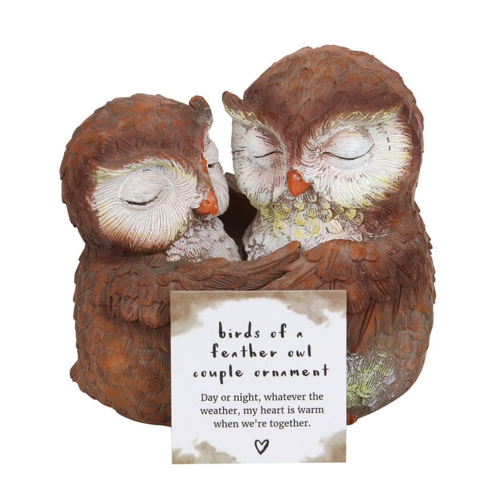 Owl Couple Birds of a Feather Ornament