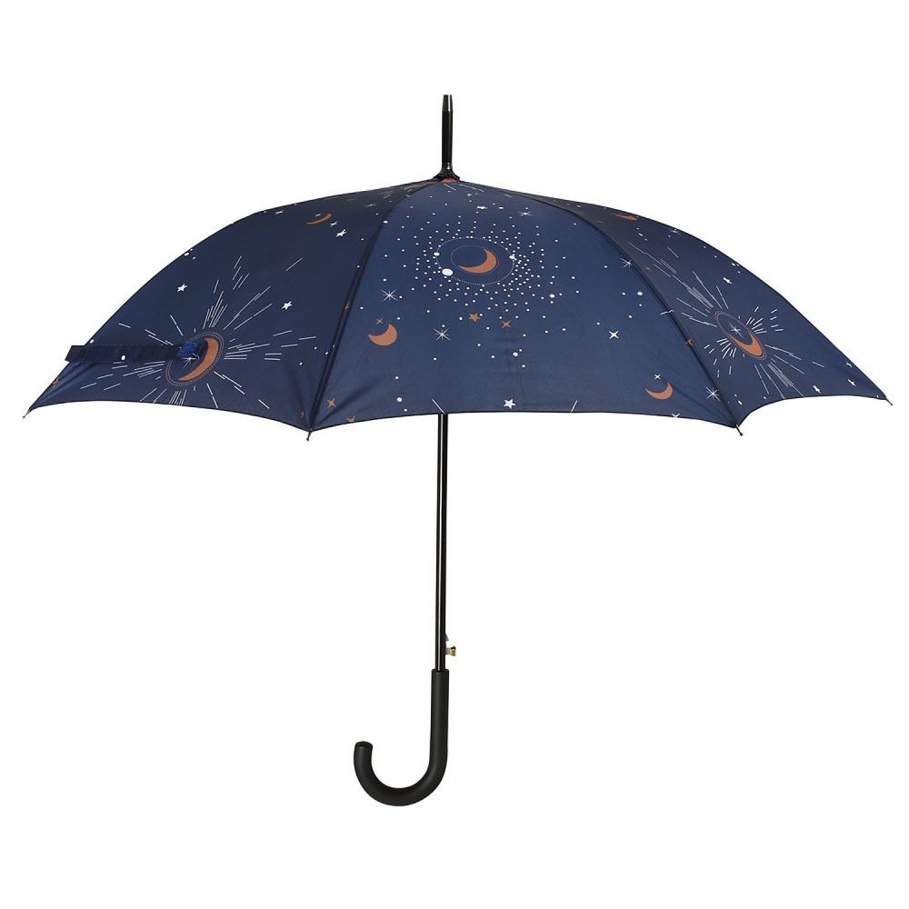 Crescent Moon and Stars Constellation blue Umbrella