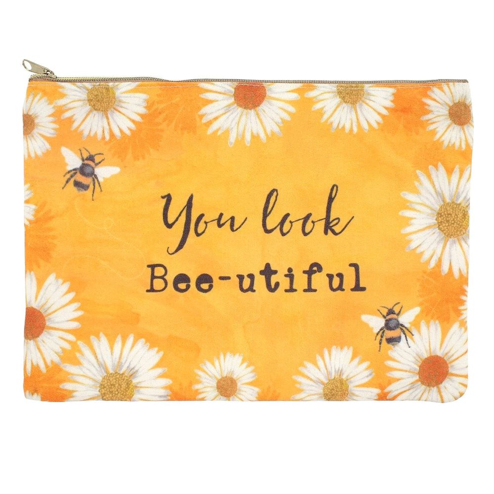 Bee and Daisy You Look Bee-utiful Makeup Bag Cosmetics Pouch