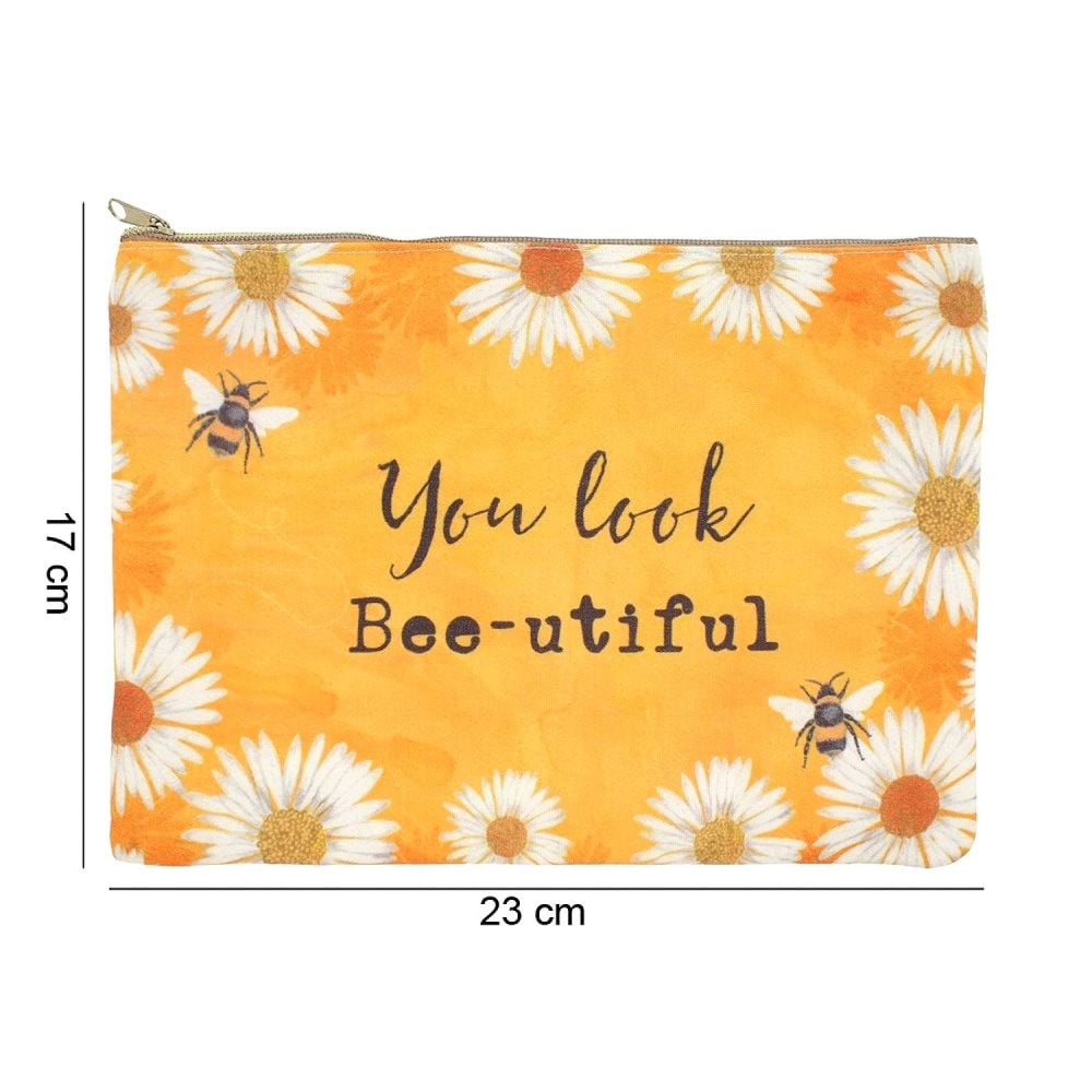 Bee and Daisy You Look Bee-utiful Makeup Bag Cosmetics Pouch