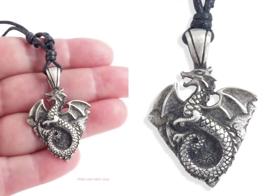 Chinese EARTH DRAGON Pendant Necklace for 1988 1989