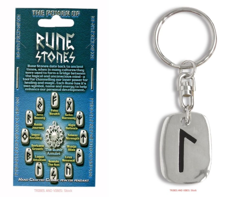 LAGUZ Rune for Intuition Keyring & Card (stock)