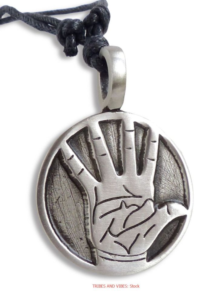 Hand of Happiness and Good Fortune Pendant Necklace