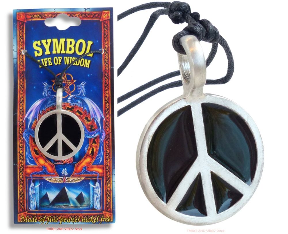 Peace Sign Necklace World Peace Symbol Pendant for Men & Women Peace Choker  | eBay