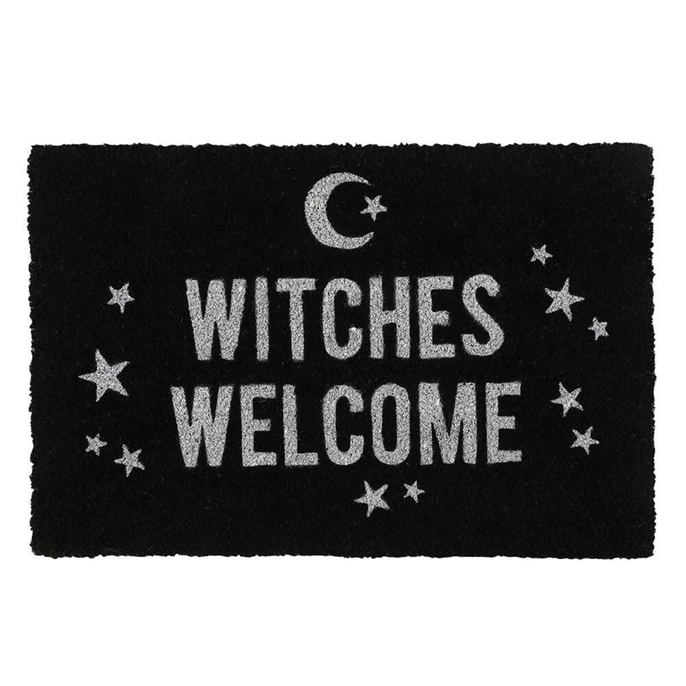 Witches Welcome Doormat black coir