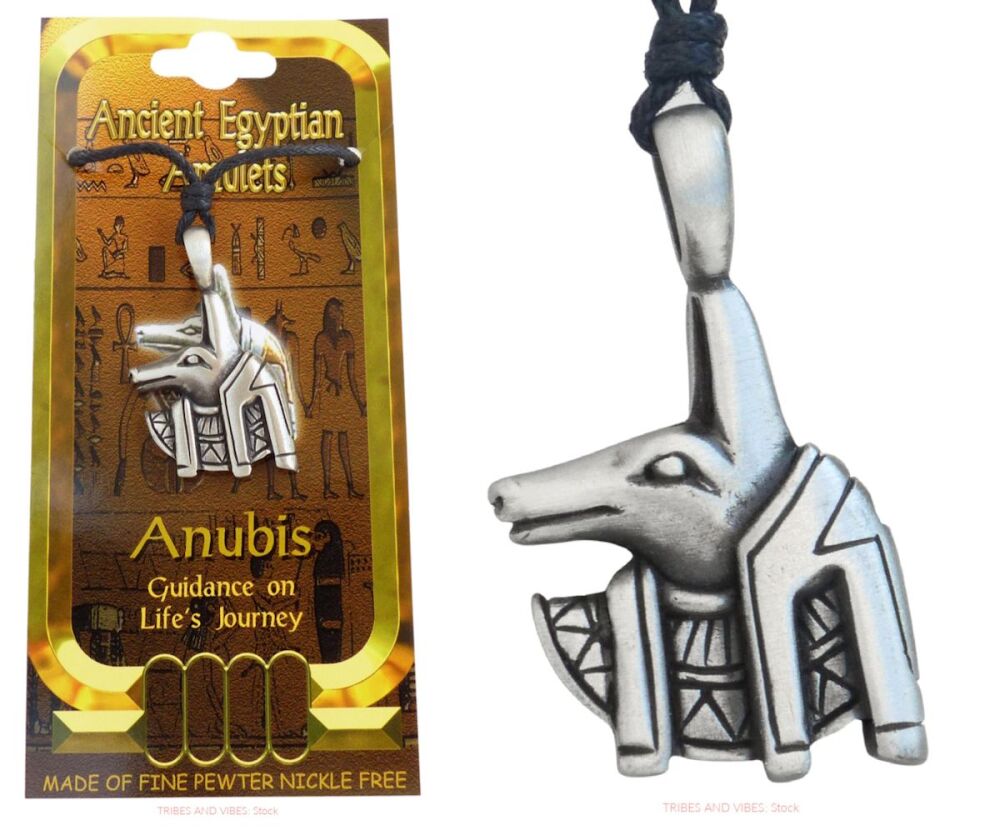 Anubis Egyptian God Guidance on Life's Journey Pendant Necklace