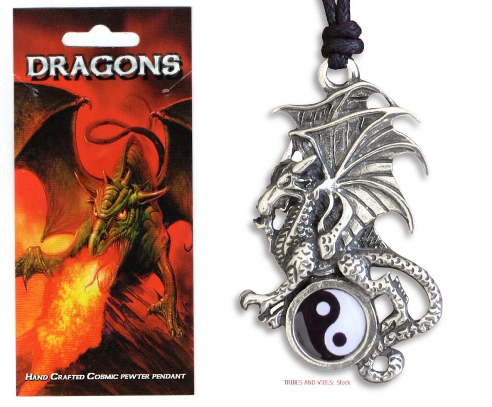 Dragon Yin Yang Necklace & Card