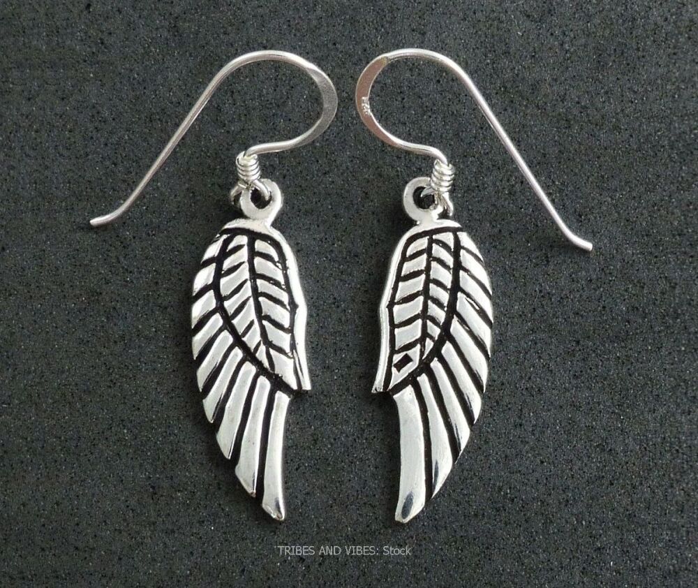Angel / Fairy Wings Earrings, Sterling Silver