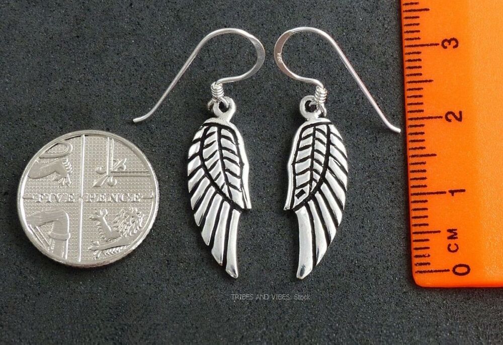 Angel / Fairy Wings Earrings, Sterling Silver