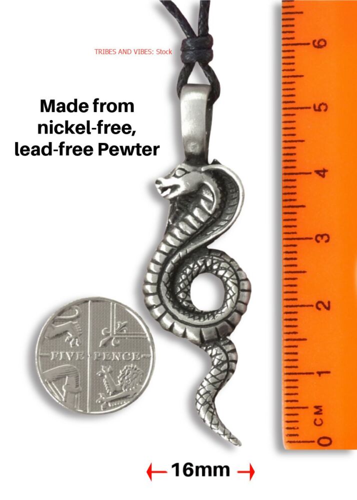 Wadjet Egyptian Cobra Snake Goddess Necklace