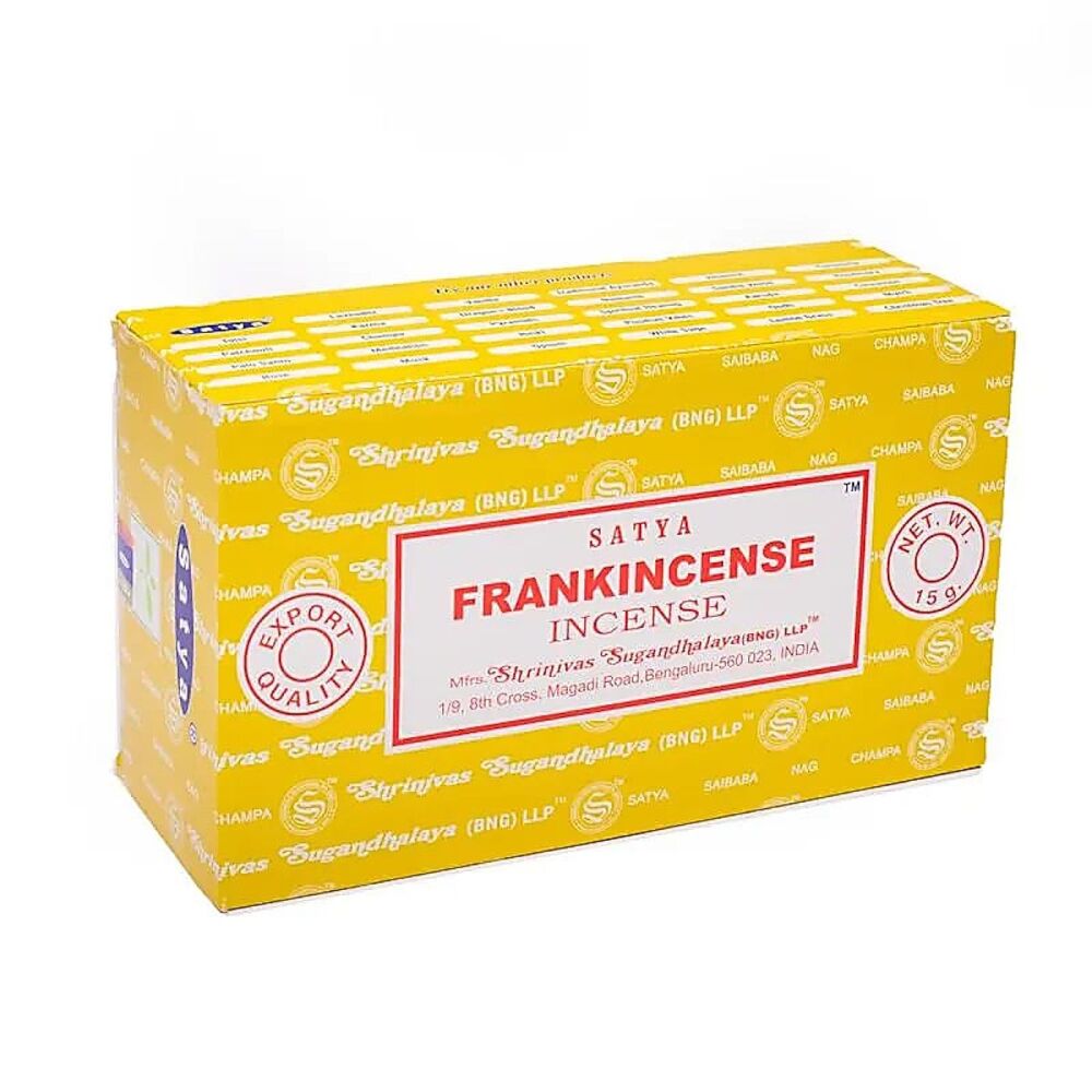 Frankincense Incense Sticks by Satya 12 x 15g packs Joss
