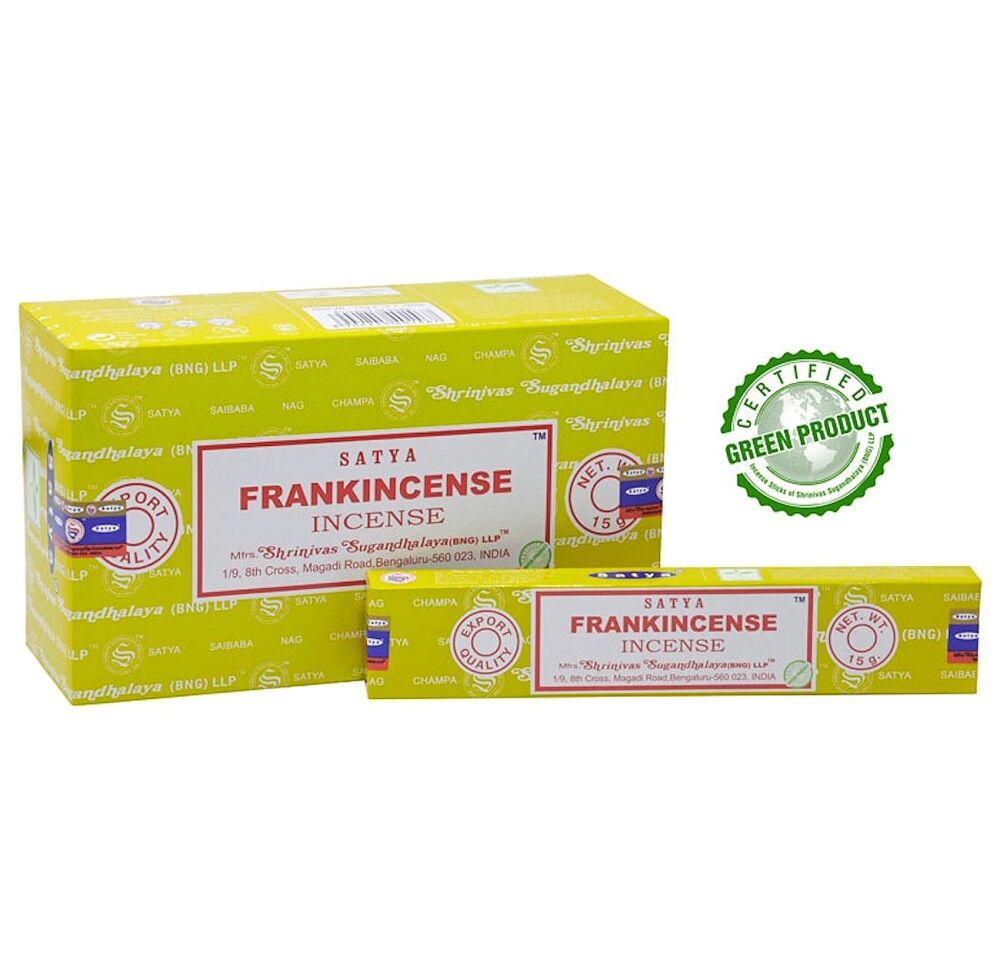 Frankincense Incense Sticks by Satya 12 x 15g packs Joss