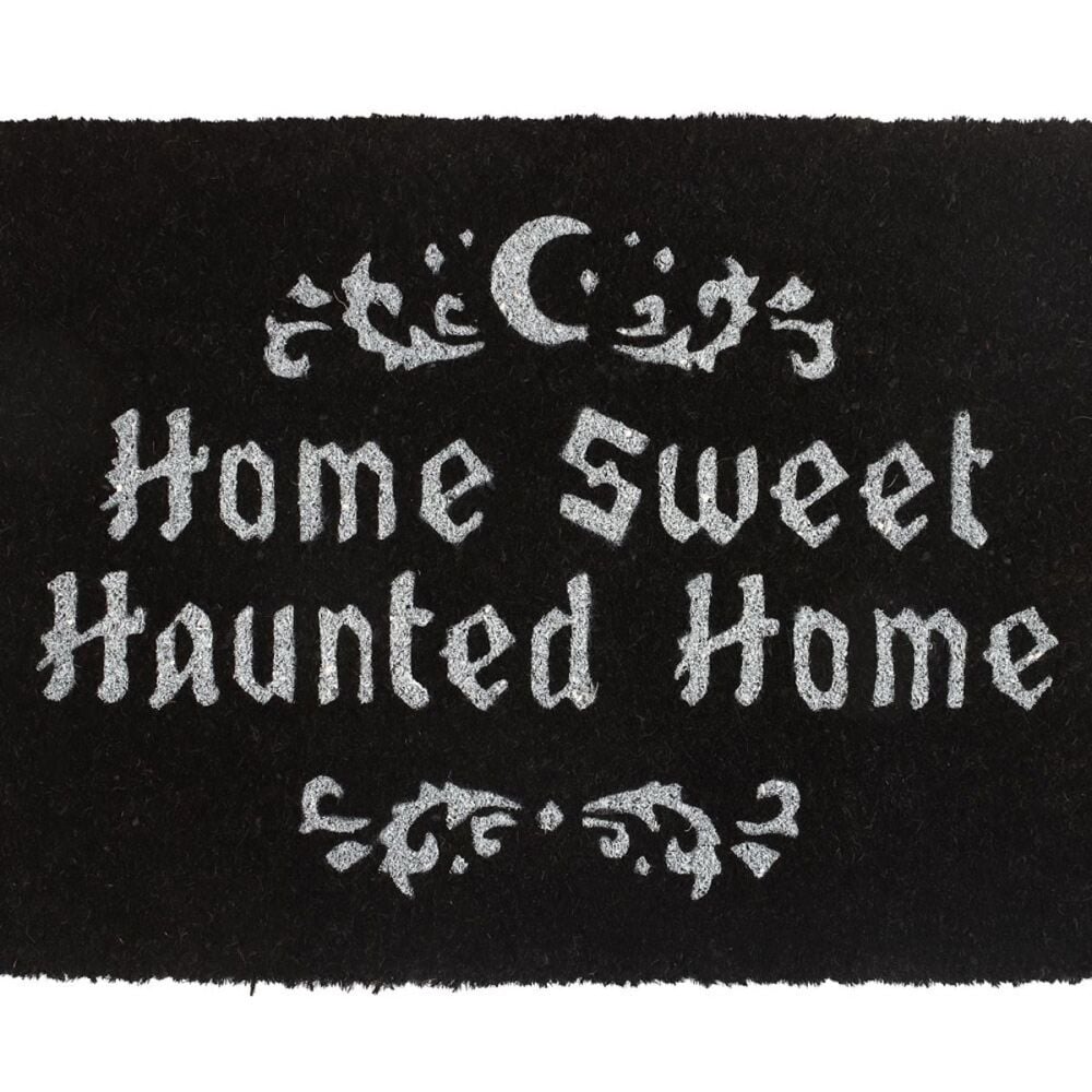 Home Sweet Haunted Home Doormat black coir