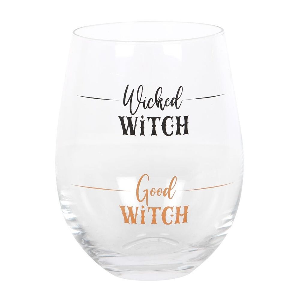 Wicked Witch Good Witch Stemless Wine Glass