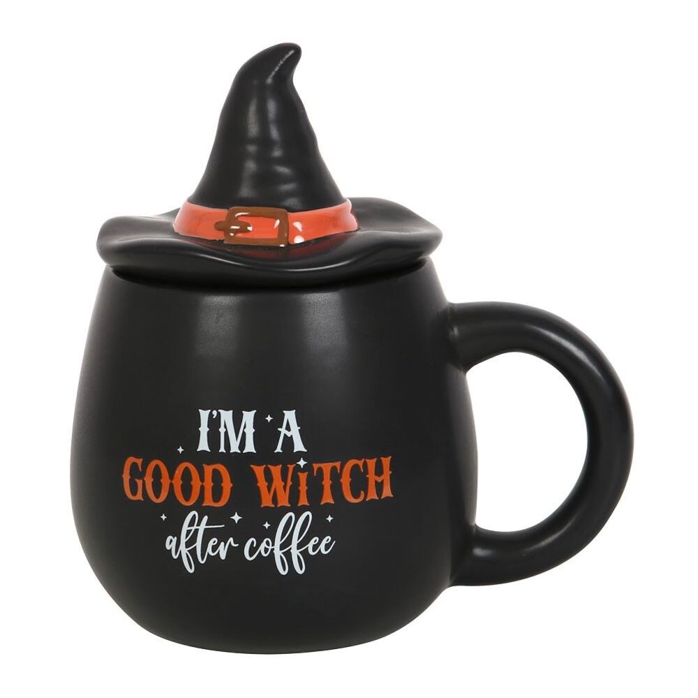 I'm a Good Witch After Coffee Mug with lid