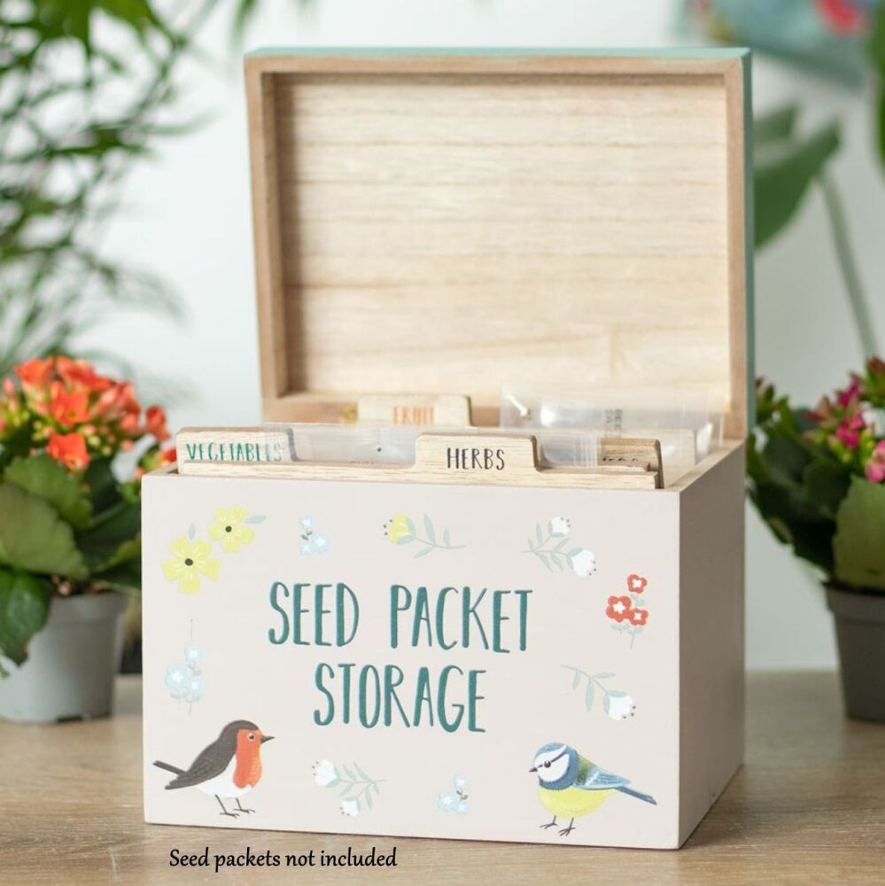 Seed Packets Storage Box Garden Birds